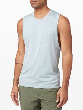 Lululemon Metal Vent Tech Sleeveless 2.0 Tank Top Men's XL Blue Cast Breathable